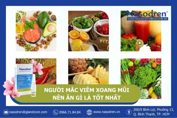 người mắc viêm xoang mũi nên ăn gì là tốt nhất